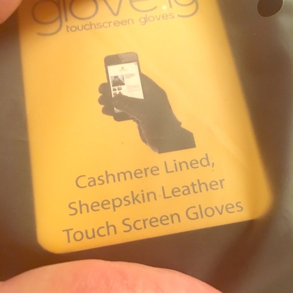 Men's touchscreen leather gloves