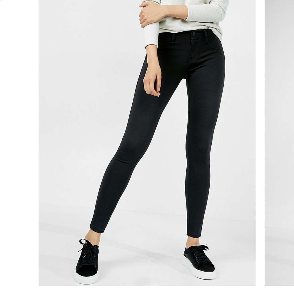 Express Black Knit Jeggings, Large