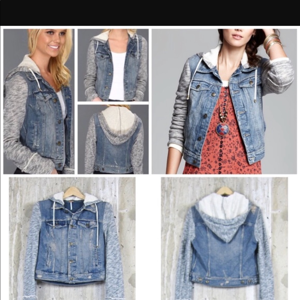 BNWOT-free people denim jacket Sz XS