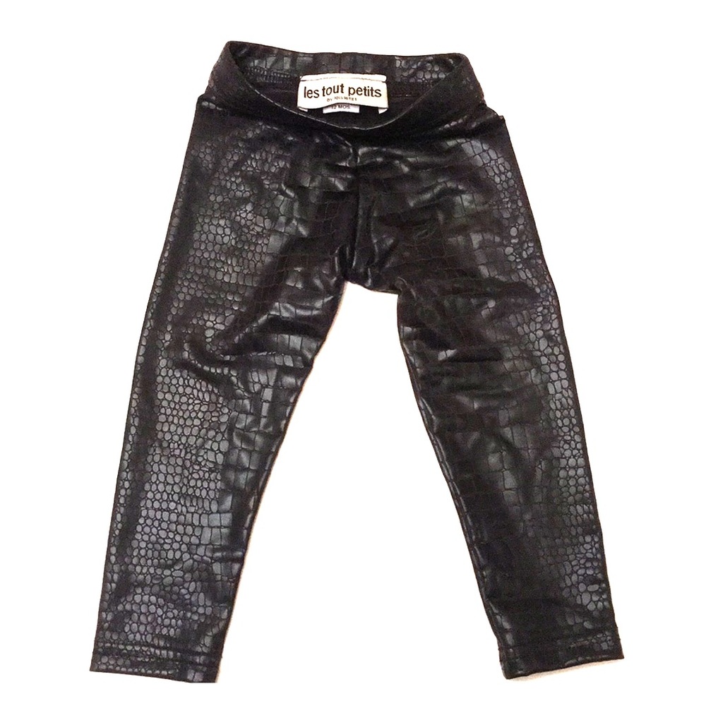 Faux leather leggings. Infant girl. 12 months
