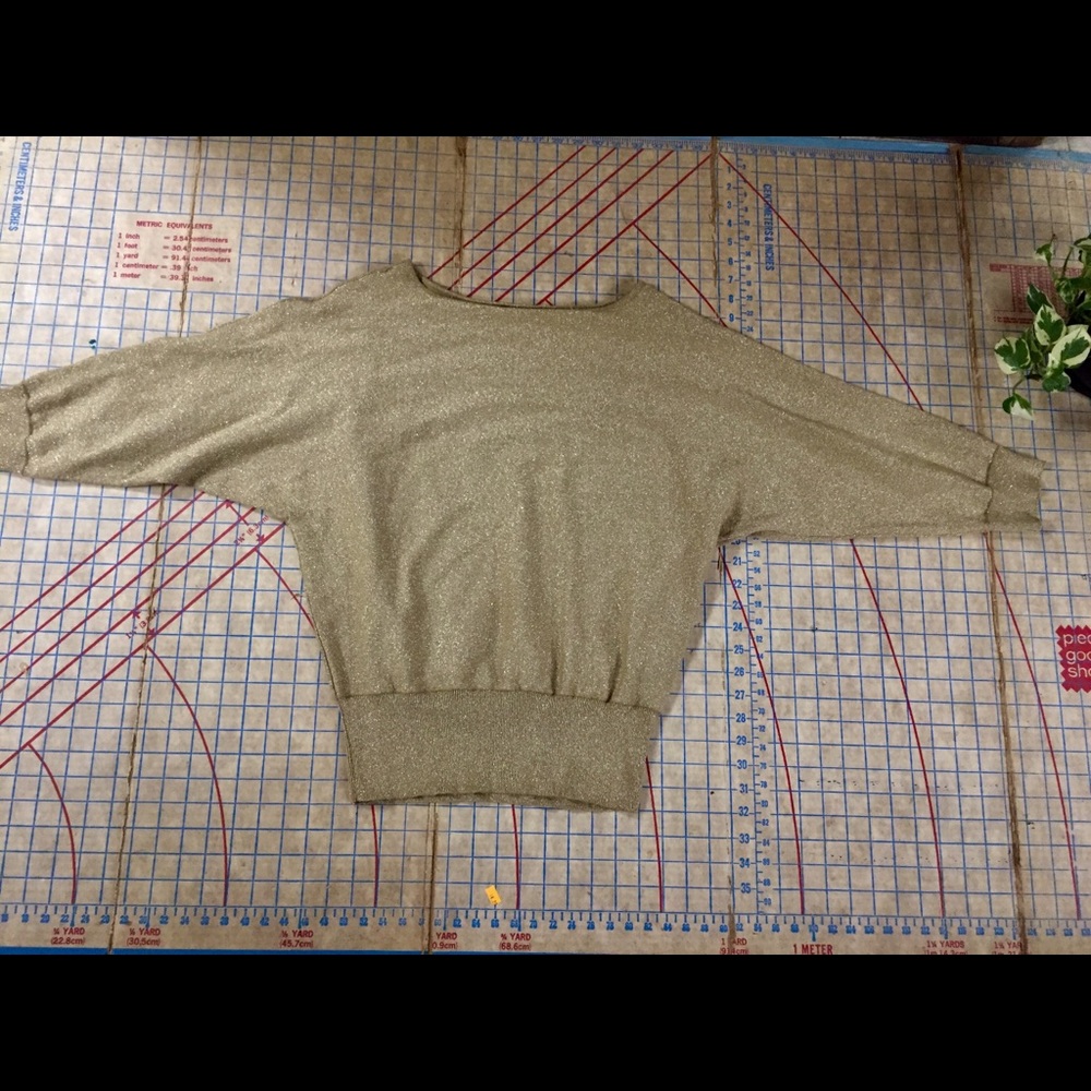 American Living gold dolman sweater size large