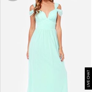 Lulus dreamed to life gown blue xsmall new