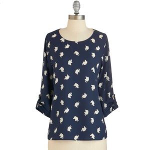 Modcloth Elephant Shirt aka Zoom Bisou Top