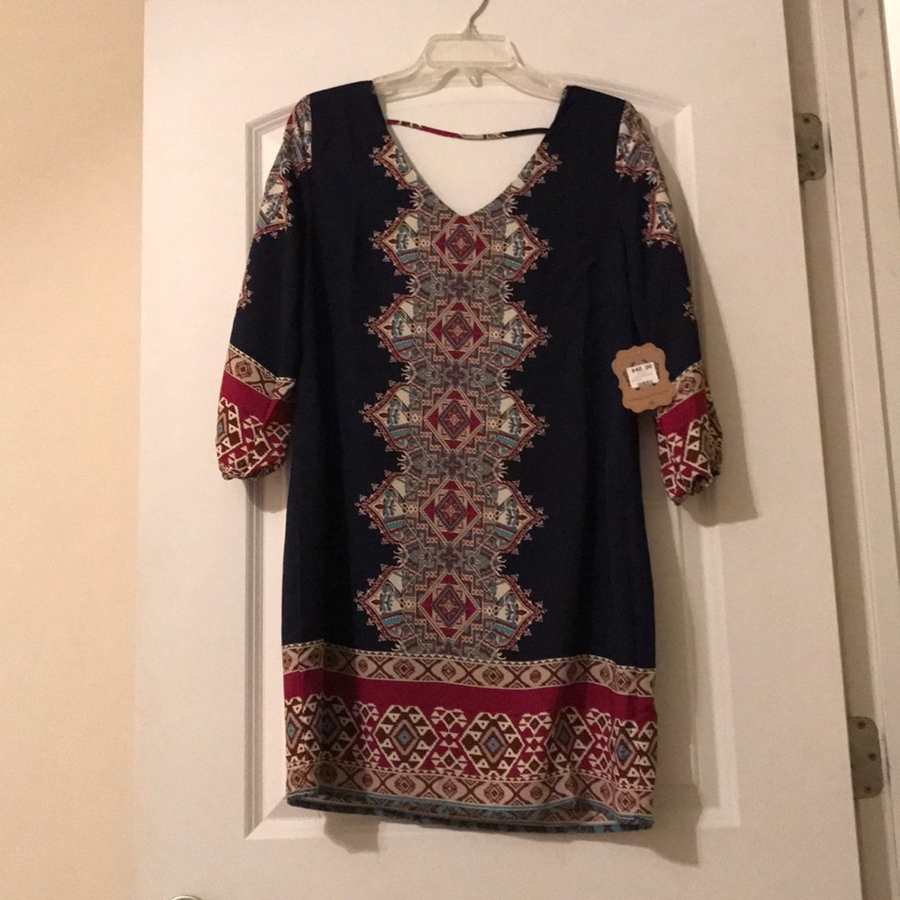 Aztec print dress