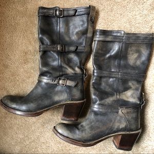 Distressed Frye Boots