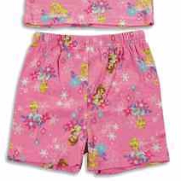 Disney Princess Girls Summer Pajama Set Pink NEW! - Picture 3 of 3
