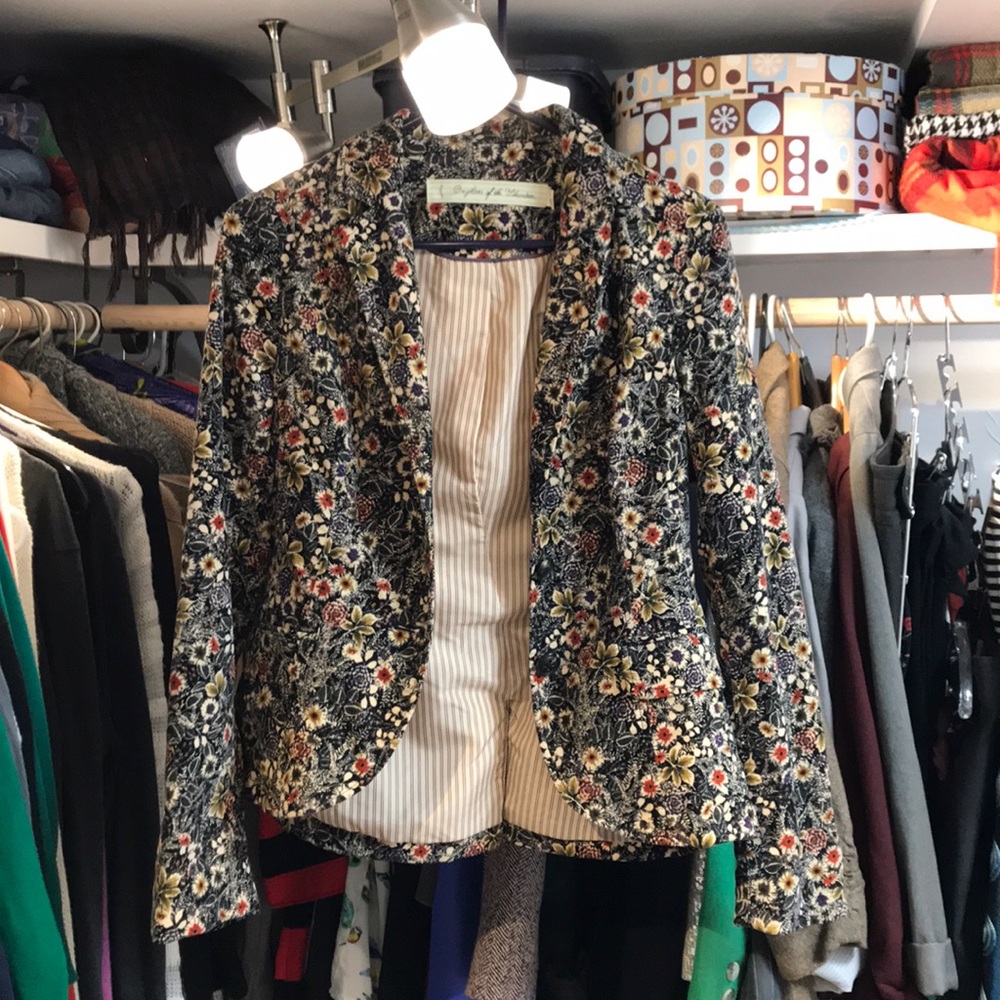 Velvet Floral Blazer