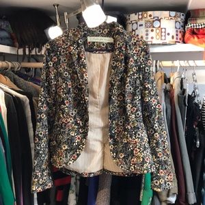 Velvet Floral Blazer