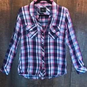 Rails plaid button down