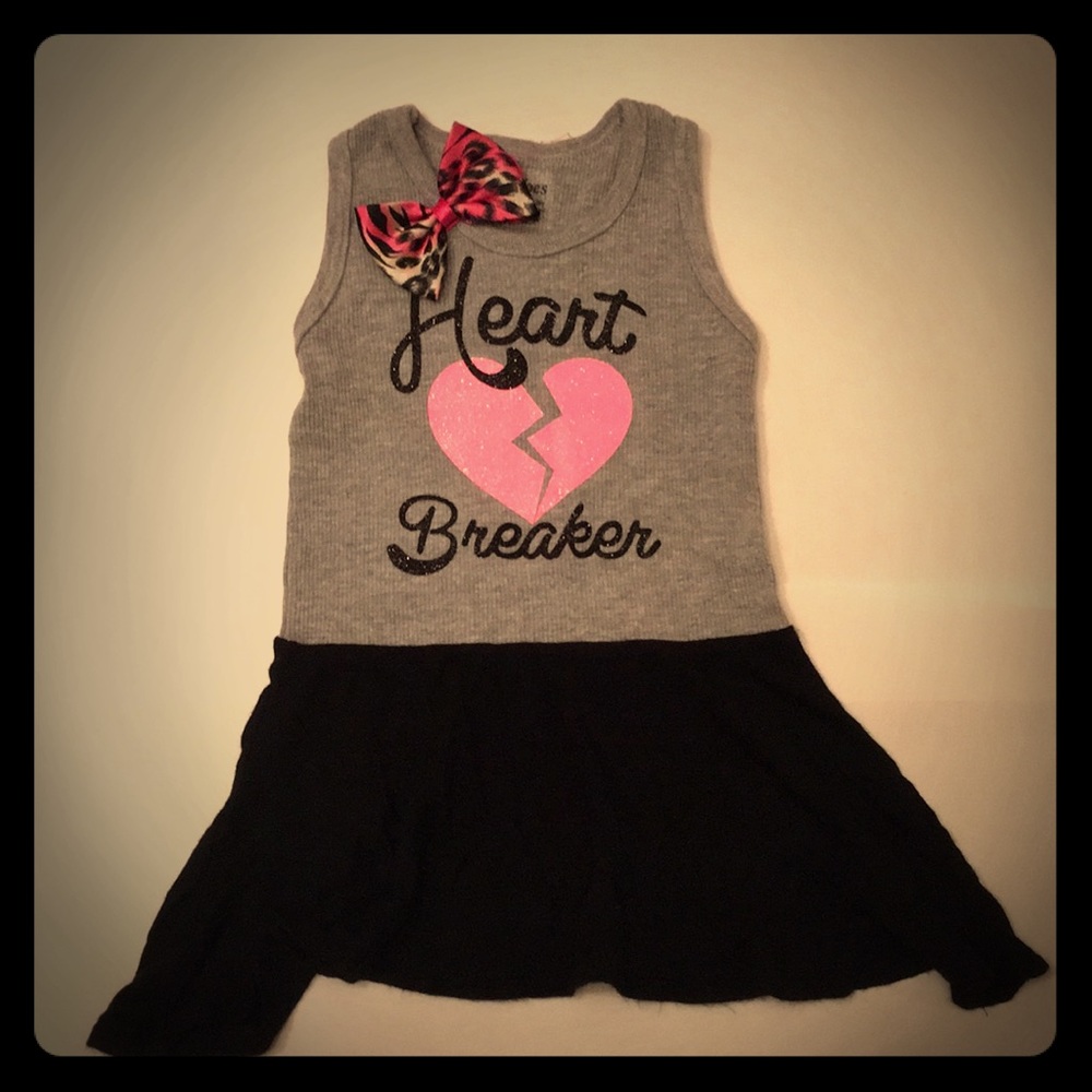 Heart breaker. tank dress. 6-12 month girl
