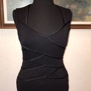 White House Black Market Size 4 Black Midi Dress