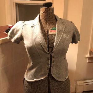 Urban Outfitters silver sweatshirt blazer