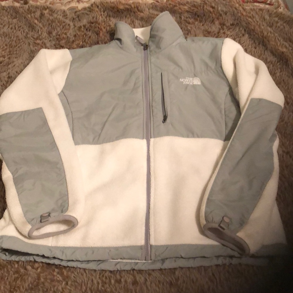 North Face Denali, white/Gray, Large