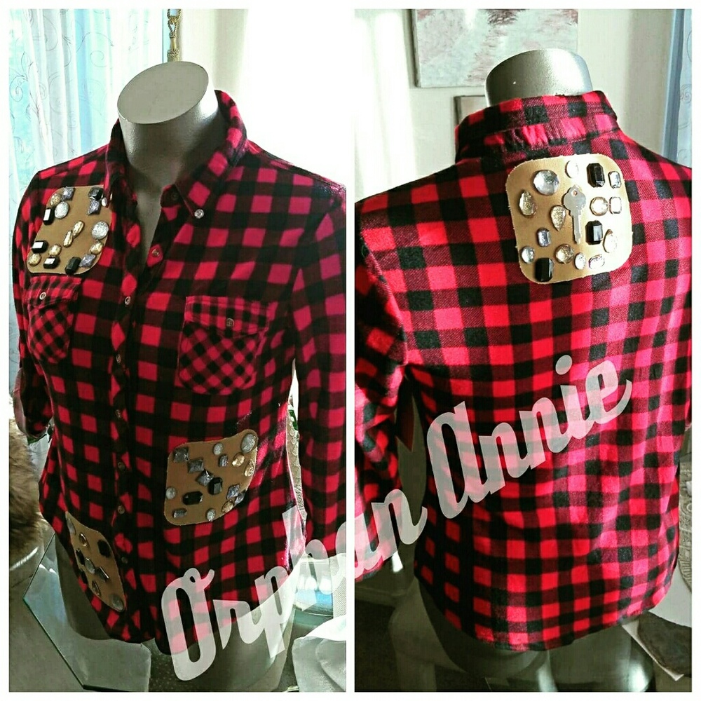 Patched Flannel Shirt