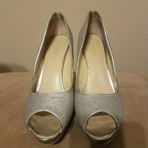 Nine West Silver Heels