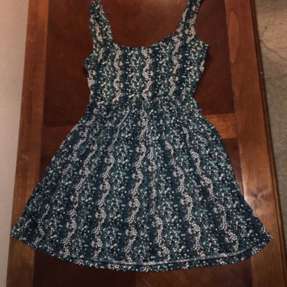 Blue Floral Printed Dress