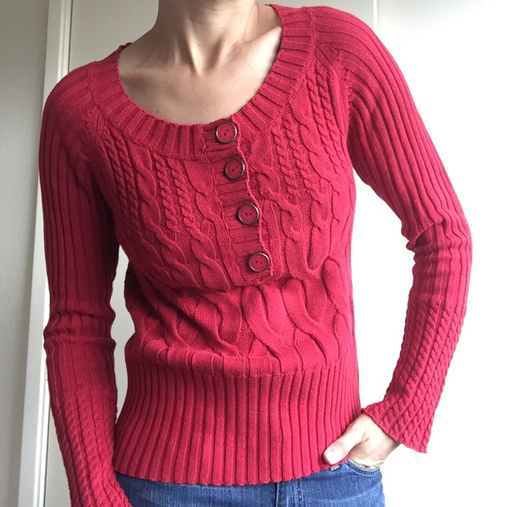 DKNY red sweater