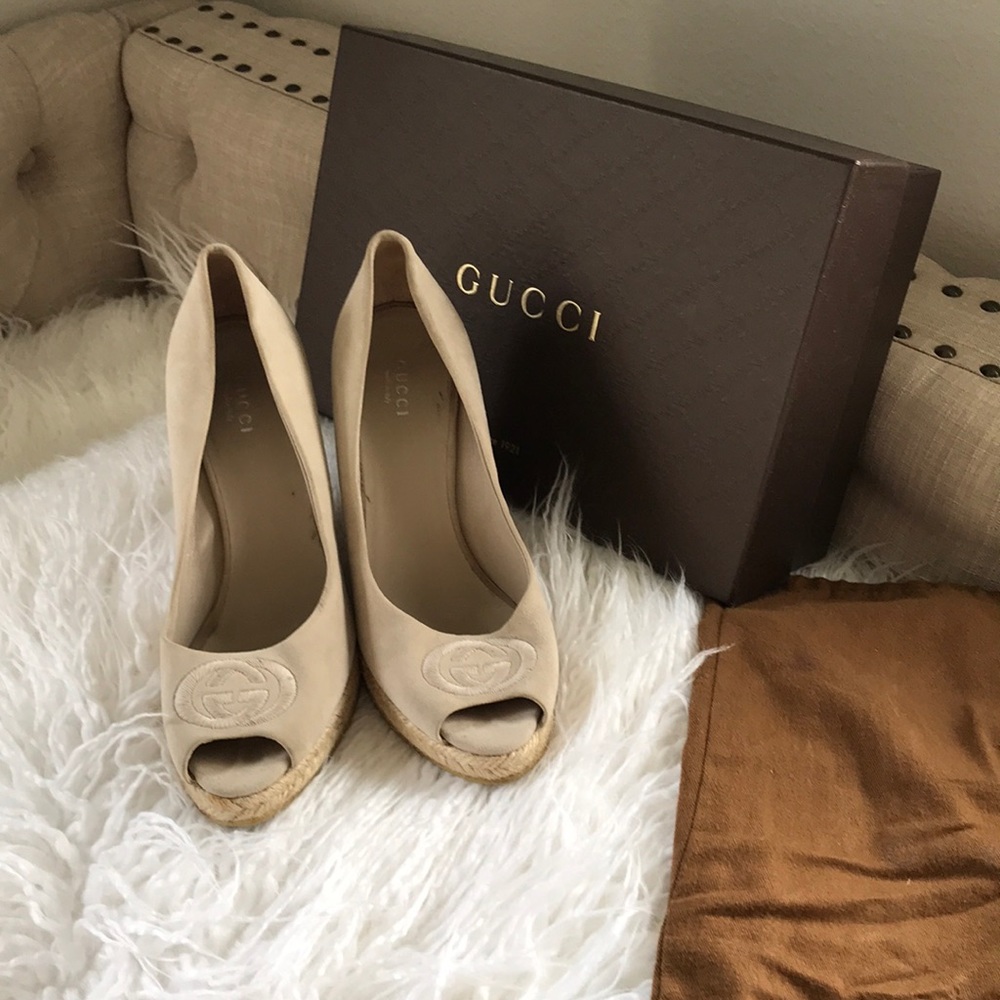 Gucci espadrilles wedges size 38
