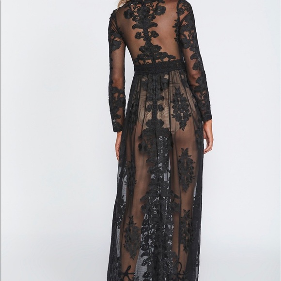 For Love and Lemons BLACK Temecula Maxi Dress - Picture 4 of 8