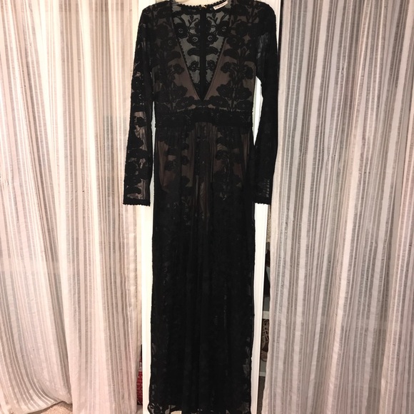 For Love and Lemons BLACK Temecula Maxi Dress - Picture 5 of 8