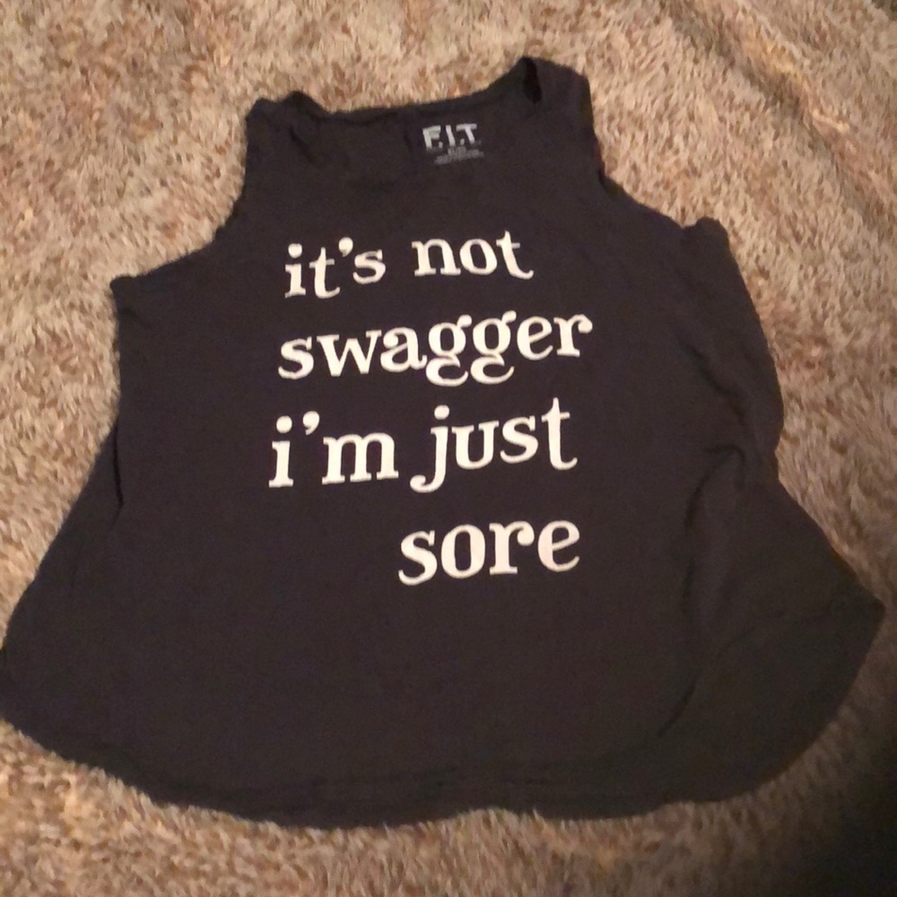 Graphic Print Workout Top, XL