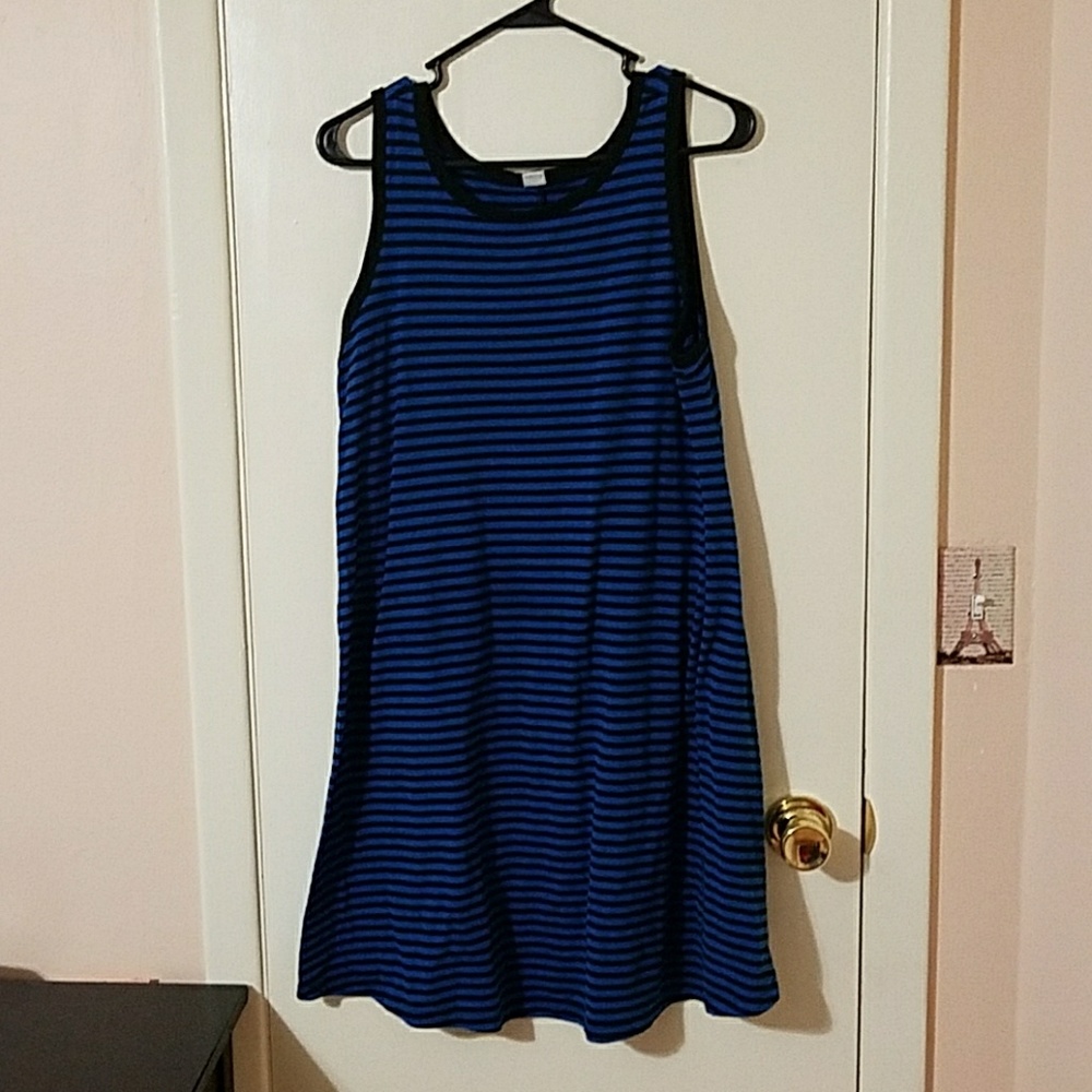 Blue and Black Dress