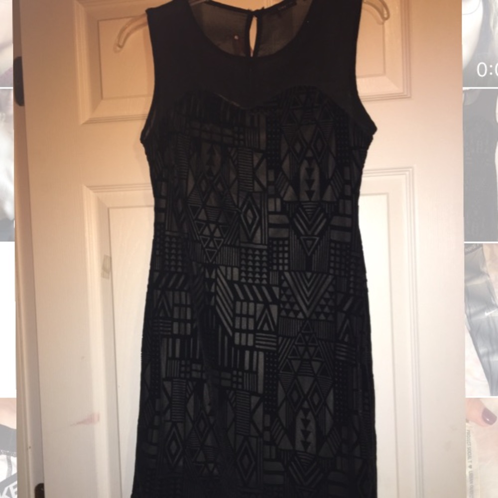 Short Black Suede Dress Size M