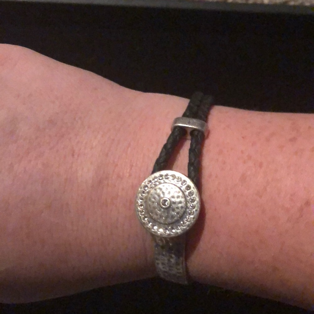 Unique silver and rope bracelet