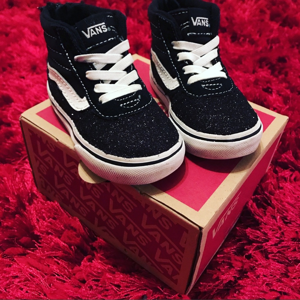Black Customized Glitter vans