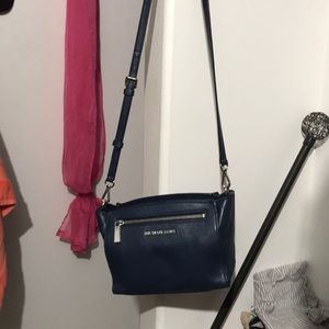 Navy blue soft leather