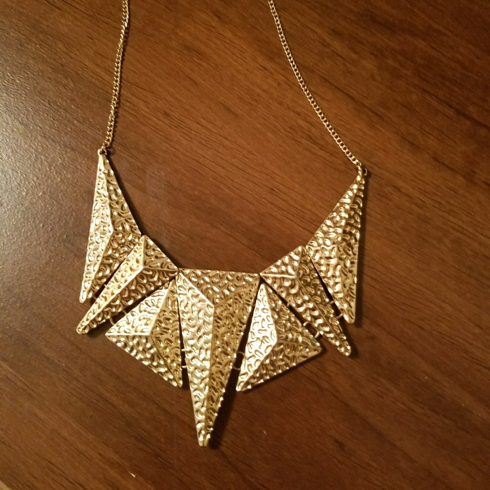 Gold statement necklace
