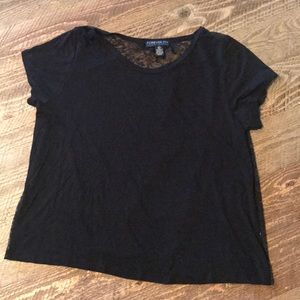Black sheer back T-shirt