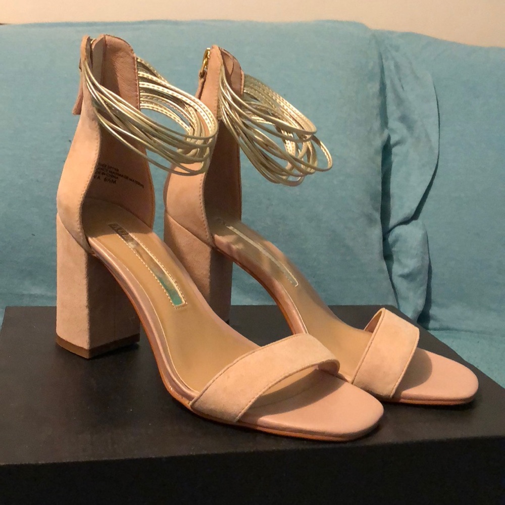 Pink Suede Heels