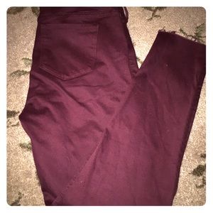 Maroon Abercrombie skinny jeans