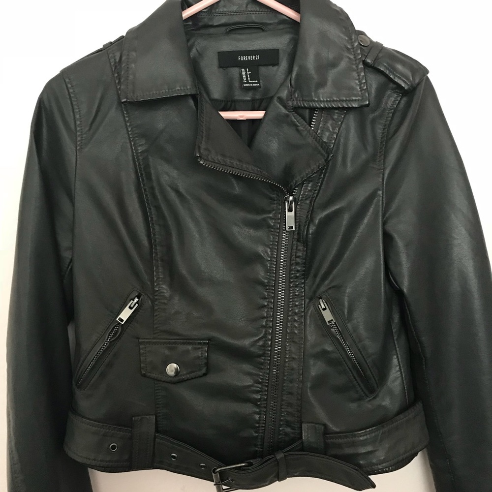 Grey Leather jacket