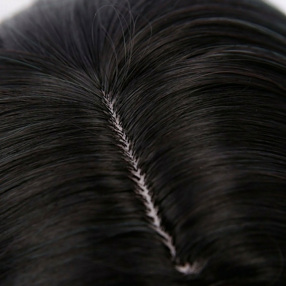 Ombre Black Gray Wig 28 inches main image 5
