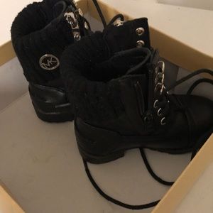 Toddler black Micheal Kors boots