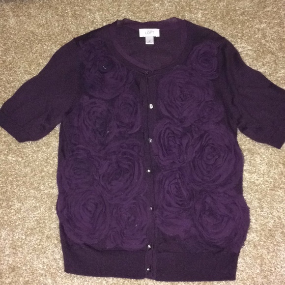 Ann Taylor Loft rose sweater - Picture 1 of 2