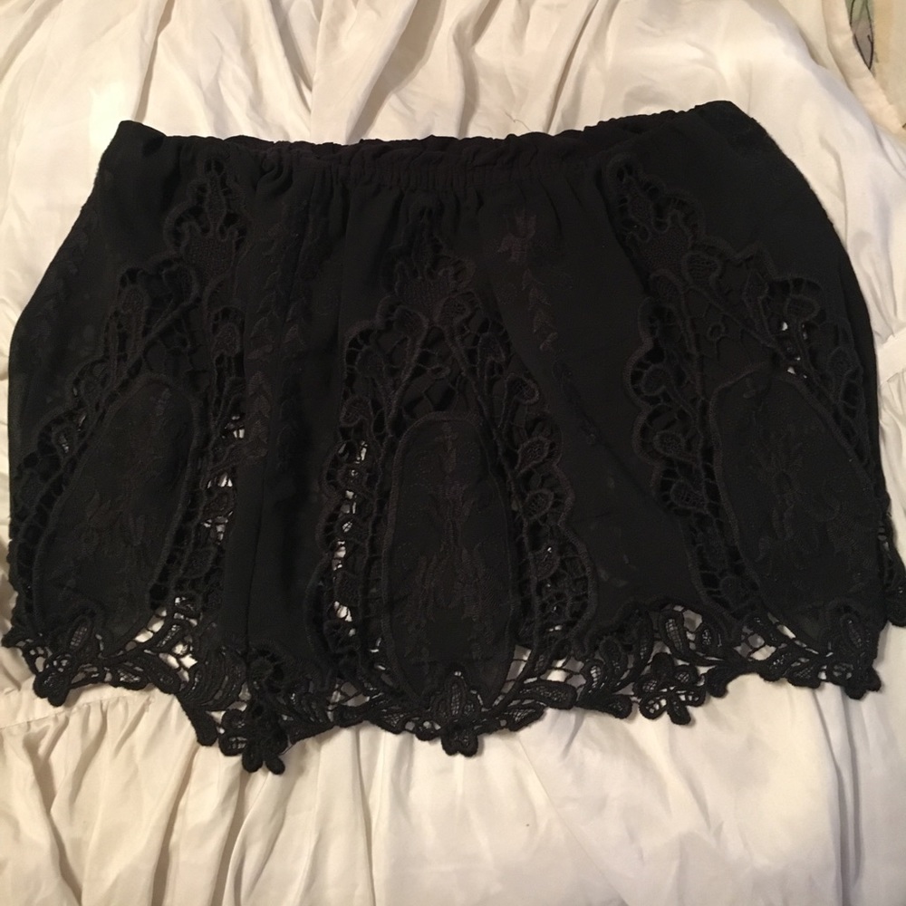 Black Lacey crop top
