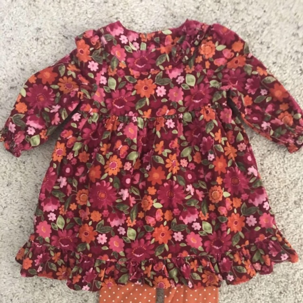 Toddler Little Girl's Corduroy Dress with Leggings