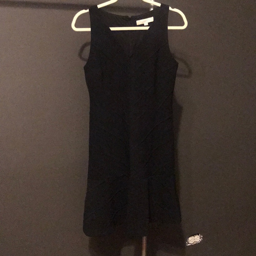 Ann Taylor Loft Black Work Dress, fit and flare
