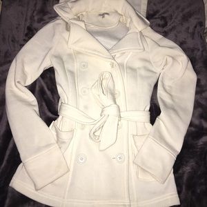 Cream Colored Cotton Pea Coat