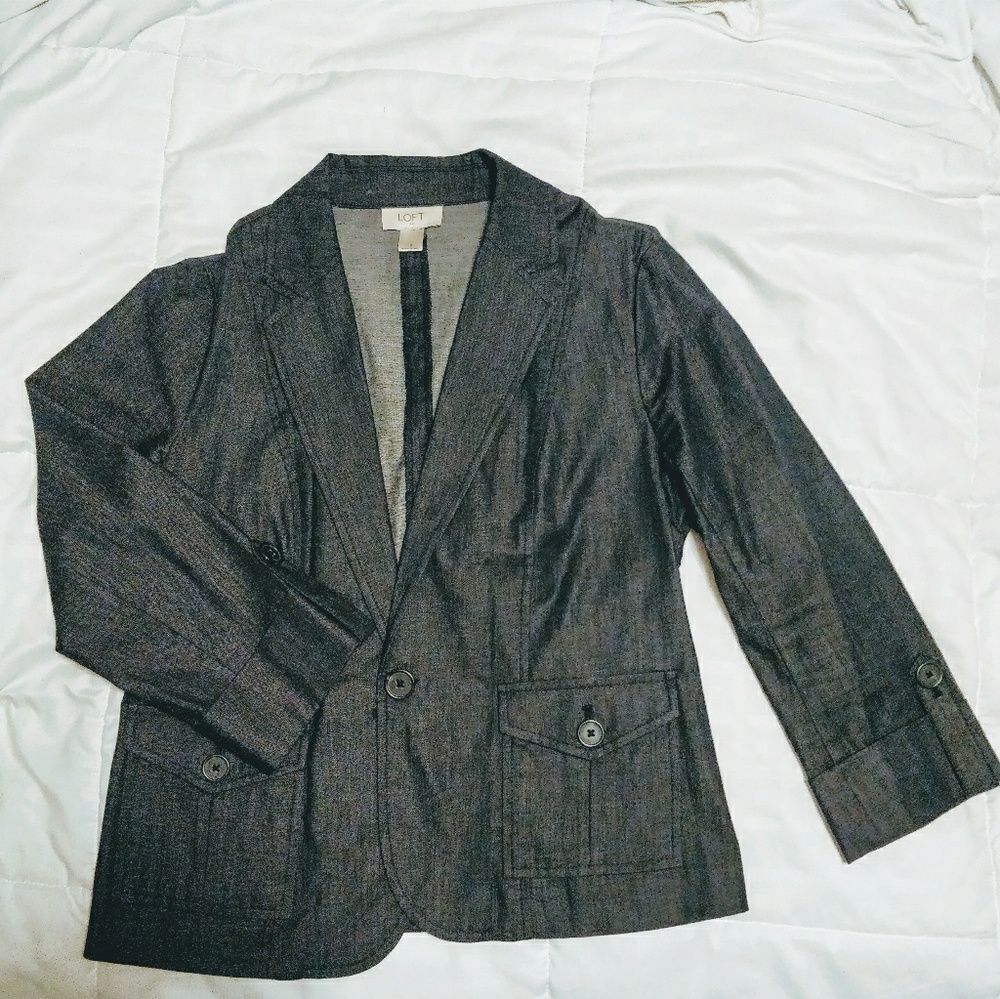 Ann Taylor Loft denim blazer