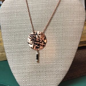 Black space round necklace