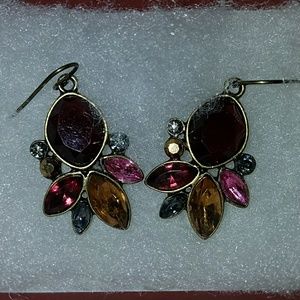 Multi color gemstone earrings