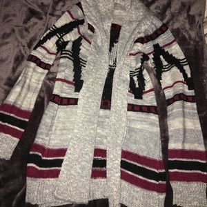 Maroon and Grey Sweater