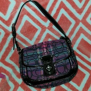 Coach Poppy Tartan Flap Purse