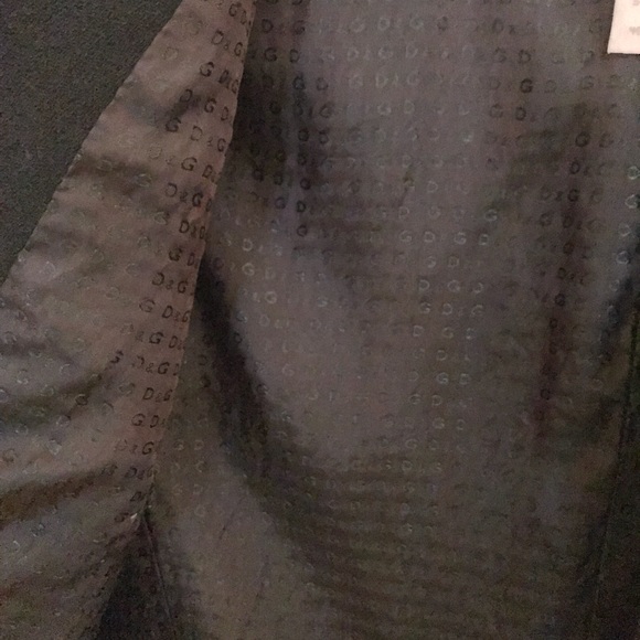 D&G Dolce & Gabbana Black Stretch Wool Blazer - Picture 6 of 7