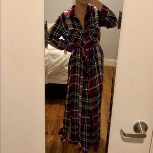L’Agence plaid shirt dress