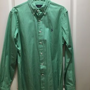 SALE!!!! Green Striped Ralph Lauren Button Down